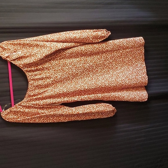 Lush Cinnamon Floral Baby Doll Dress Size Medium - Picture 4 of 5